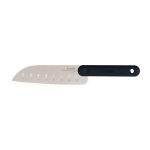 Couteau de cuisine Santoku en acier inoxydable avec manche noir - Product Image 1
