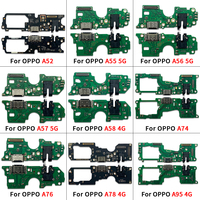 Pièces de rechange de port de charge de câble flexible de téléphone portable pour Oppo A52 A55 A93S A56 A57 A97 A58 A74 A76 A78 A95 Reno 6 Lite