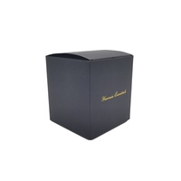 Boîte en papier pliable noire personnalisée boîte cadeau bougie savon kraft emballage plat boîte de masque bougie de luxe avec votre propre logo