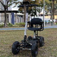 Scooter de golf pliable à 4 roues, tout-terrain 4x4, siège unique, buggy de golf électrique
