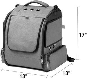 Havayolu onaylı örgü nefes seyahat evcil hayvan çantası kuş papağan taşıyıcı hayvan kafesleri kuş sırt çantası taşıyıcı - Product Image 2
