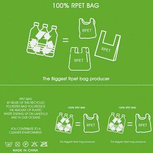 Bolsa de Compras Personalizada con Corte en U, de RPET, PET, PP Laminado, No Tejida, para Regalos, Camisetas y Ropa - Product Image 3