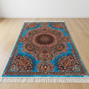 Premium Handmade Pure Silk Rug Modern Intricate Hand Knotted Designer <b>Carpet</b> Washable Non Slip Floor <b>Covering</b> for Home Office - Product Image 5