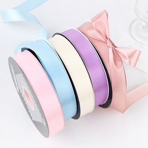 High Definition Custom Logo <b>Ribbon</b> Reusable Satin Roll For Business Brand Gift Box Wrapping - Product Image 5