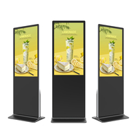 Totem vertical infrarouge de moniteur d'affichage à cristaux liquides d'écran tactile de plancher 32 "43" 50 "55" kiosque numérique d'écran tactile