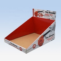 Venta al por mayor de impresión personalizada PDQ, vitrina de mostrador de papel de cartón al por menor, caja de presentación de mesa para Gadgets, juguetes, aperitivos electrónicos