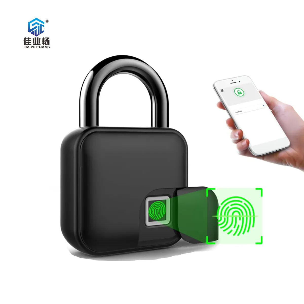 Fechadura inteligente com impressão digital para bagagem, cadeado com chave de segurança inteligente com impressão digital, carregado por USB