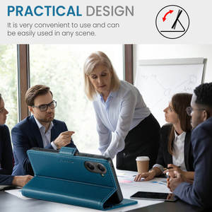 เคสหนังแบบย้อนยุคสำหรับ <span class=keywords><strong>OPPO</strong></span> realme 10 <span class=keywords><strong>Pro</strong></span> 11 <span class=keywords><strong>Pro</strong></span> <span class=keywords><strong>5G</strong></span> เคสโทรศัพท์ C55 RFID ป้องกันการกระแทกบัตรกระเป๋าสตางค์สำหรับ realme 11pro - Product Image 5