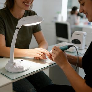 <span class=keywords><strong>Loupe</strong></span> à lumière froide professionnelle personnalisée en gros 1,75X 2,25X, lampe grossissante pour salon de beauté, extension de cils, couture, lecture - Product Image 6