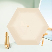 Parapluie compact ShineRain nouveau design, motif floral mignon, 5 plis, 6 baleines, diamètre ouvert 88 cm, noir, revêtement UV, manuel, protection solaire UPF 50+