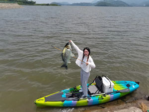 Bote de Remo Vicking de 12 pies para una Persona, con Motor <span class=keywords><strong>El</strong></span>éctrico para Kayak, Material HDPE, para Paseos Oceánicos, con Doble Pedal - Product Image 4