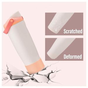 Bouteille d'eau avec paille sans BPA de 19 oz, 20 oz, 24 oz, 30 oz, 40 oz, en plastique de qualité alimentaire avec coussinet en silicone antidérapant pour enfants et adultes, idéale pour l'extérieur - Product Image 6