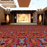 Moquette de luxe en nylon imprimé pour hall d'hôtel, tapis mural à mur fabriqué à la machine pour couloir de théâtre commercial à fort trafic et salle de banquet