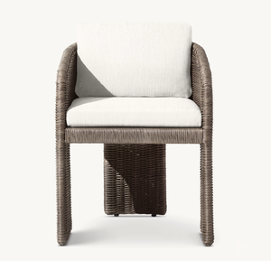 Juego de sillas de comedor de mimbre hechas a mano <span class=keywords><strong>LA</strong></span> <span class=keywords><strong>PAZ</strong></span>, mesa de comedor de mármol Rectangular para jardín al aire libre, juego de mesa de comedor de 9 piezas, <span class=keywords><strong>muebles</strong></span> - Product Image 2