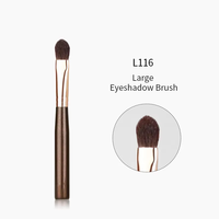 YDINI Premium Quality 3 Stück Kupfer Ferrule Daumen groß Mittel klein Lidschatten Make-up Pinsel Set mit Pony Haar