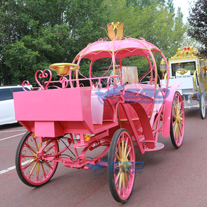 Carruaje de Caballos Eléctrico Rosa Calabaza al Mejor Precio para Bodas, Estilo Cenicienta, para Princesas, Lujo, Bodas y Paseos Turísticos - Product Image 3