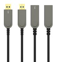 Shinestrong Kabel AOC Optik Aktif USB 3.0, Kabel Repeater Aktif USB 3.0 AM Ke AF Hibrida 50M 100M