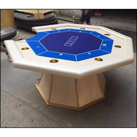 Haute qualité bleu 1.8 mètres conception Unique jeu Casino octogone Blackjack Poker Texas hold'em Table avec jambes évasées