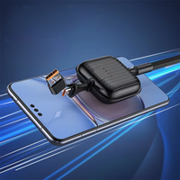 Cable de Datos Retráctil 3 en 1 con Logotipo Personalizado, 6A 100W, USB 5 en 1, Cable para Teléfono Móvil iPhone Tipo-C, Impresora para Dispositivos Móviles y Computadoras