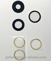 Objectif de caméra arrière pour iPhone 7 8 PLUS XR X XS MAX 11 12 13 14 PRO MAX Couvercle en verre avec autocollant adhésif Pièces de rechange