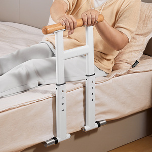 Barandilla de Cama de Madera Maciza para Ancianos, Barra de Apoyo Anticaídas de Acero Inoxidable, Ayuda para Subir y Bajar de la Cama - Product Image 3