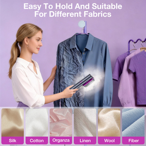 Défroisseur Vapeur Électrique Portable 2-en-1 avec Plaque Chauffante en Céramique, Anti-Plis pour Vêtements, Protection Anti-Brûlure à Sec - Product Image 2