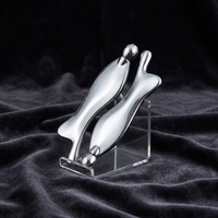 Outil de massage facial en acier inoxydable en forme de sirène avec rouleau, pour le lifting du visage et la relaxation musculaire du corps, accessoire de beauté