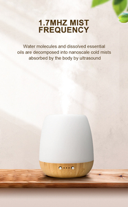 เครื่องกระจายกลิ่นอโรมาเธอราพีอัลตราโซนิคไฟฟ้าเครื่องเพิ่มความชื้นกลิ่นไม้ไผ่พร้อมน้ำมันหอมระเหย - Product Image 5