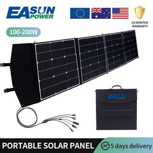 <span class=keywords><strong>EASUN</strong></span> POWER 100W 200W Panneau Solaire Portable Pliable pour Voyage Camping Power Bank Station - Product Image 2