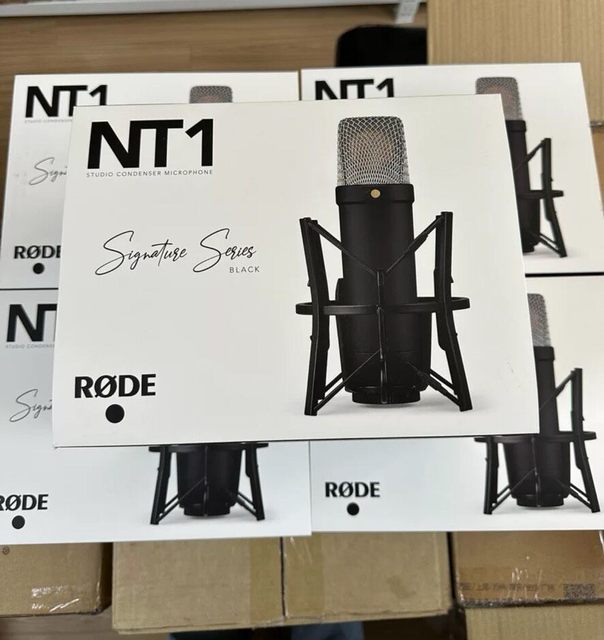 Rode NT1 Signature Series Condenser Microphone Noise Cancelling Plug Play SM6 Shockmount Pop Filter for Studio Vocal Recording
