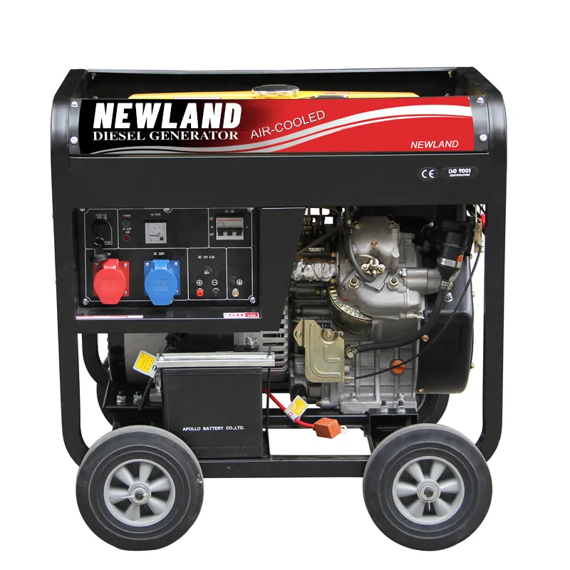 Newland DG15000E — générateur électrique 4 temps pour moteur diesel, refroidisseur d'air, composants pour générateur électrique