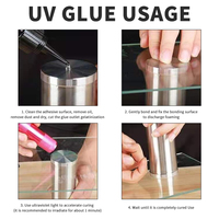 Adhésif UV Kafuter K-3022 transparent, flexible, imperméable, colle liquide acrylique pour le collage du plastique, du verre et du métal