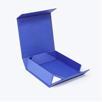 Boîte en carton rigide pliable personnalisée à rabat magnétique, gain de place, emballage cadeau monobloc avec fermeture magnétique