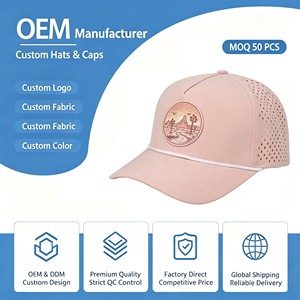 Gorra de Béisbol Impermeable con Corte Láser y Diseño Perforado - Product Image 1