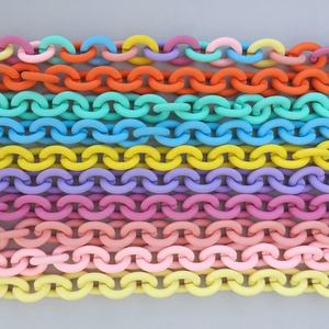 Collar grueso 2024, collar de moda Hip Hop colorido al por mayor, gargantilla de cadena acrílica grande de plástico mate de Color caramelo para mujer - Product Image 5