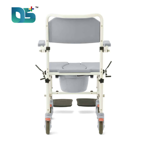Nuevo diseño, marco de aleación de aluminio, altura ajustable, pedales plegables, asiento, orinal, orinal desmontable, inodoro, silla de ruedas - Product Image 2