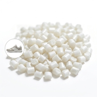Granulés de LDPE recyclé blanc, polyéthylène basse densité, pour le moulage par injection de semelles de chaussures