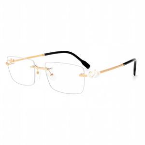 Occhiali Senza Montatura all'Ingrosso, Nuovo <span class=keywords><strong>Design</strong></span>, Montature Ottiche in Metallo con Motivi Stampati alla Moda - Product Image 6