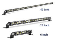 Nouveau 21.6 pouces en aluminium moulé sous pression 90W support de hayon 12V barre Led à une rangée IP67 étanche 6000K-6500K blanc