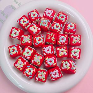 New Cartoon Cute Hand-painted Lucite Square <b>Beads</b> DIY Handmade Material <b>Bracelets</b> Accessories Bags Pendants Jewelry <b>Making</b> - Product Image 4