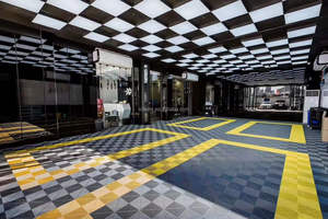 אריחי ריצוף לחניה פנימית, מתחברים בלחיצה, נגד החלקה, עמידים למים, PP, 395x395 מ\\\"מ, עובי 18 מ\\\"מ, התקנה מהירה, מודרניים - Product Image 5