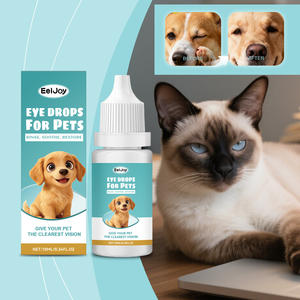 Gouttes oculaires pour animaux de compagnie pour chiens et chats - Élimination des taches de larmes avec extrait de <span class=keywords><strong>camomille</strong></span> et glycérine, formule nettoyante douce, soulage la sécheresse - Product Image 3