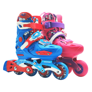 Vente directe d'usine de haute qualité chaussures de patin à 4 rouleaux patins à roulettes clignotants réglables pour filles enfants pour le printemps hiver - Product Image 1