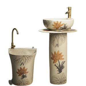 Lavabo de Cerámica Tipo Pilar para <span class=keywords><strong>Exterior</strong></span>, Hotel, Baño, Diseño Rústico, Lavabos de Encimera - Product Image 6
