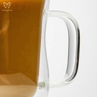 Gobelet à café réutilisable de bonne qualité, en verre borosilicate à double paroi