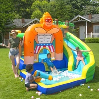 Piscine à balles gonflable et toboggan pour fêtes d'enfants, utilisation professionnelle, château gonflable en promotion