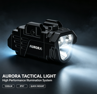 Lampe torche tactique rechargeable USB-C AURORA, étanche IP67, 1200 lumens, en aluminium aéronautique, réglable, ALO-GL1 LED Gunlight