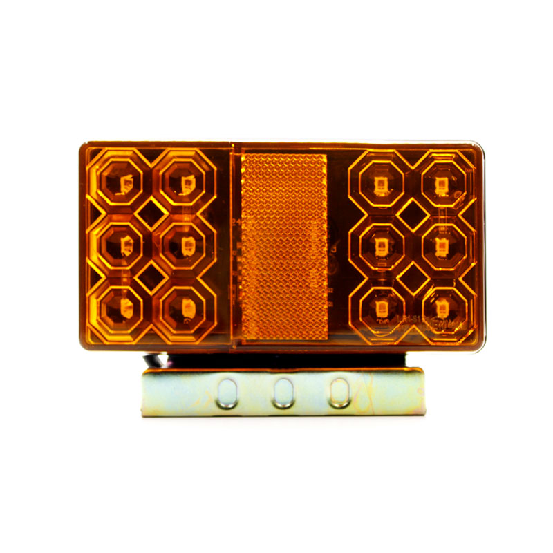 Квадратный 12v желтый красный 12 led прицеп задние задний фонарь Светодиодные задние фонари для грузовиков