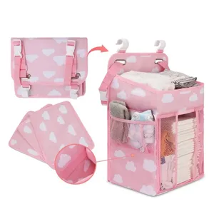 Sac de rangement suspendu multifonctionnel avec poches, grande capacité, pochette de rangement de chevet pour articles ménagers divers - Product Image 5
