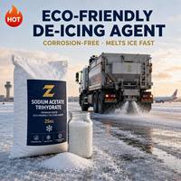 Acétate de sodium trihydraté de haute pureté 99% Acide acétique 58-60% Cristaux blancs